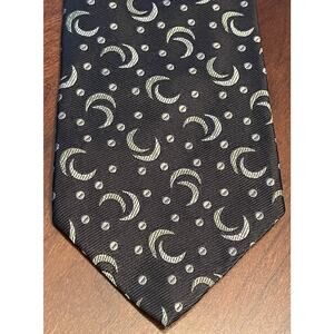 Nat Nast Luxury Accessories Hand Made Black Green 100% Silk Men’s Neck Tie